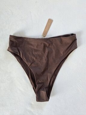 SKIMS▪️Recycled Swim Mid Waist Cheeky Bikini Bottoms in Cocoa